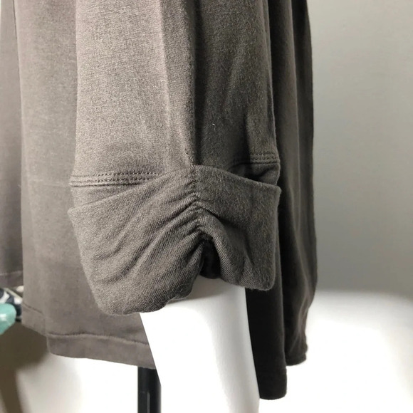 🛍️3/$40 Apanage Brown  Knit Cardigan Shawl Collar Size 10 - Picture 3 of 4